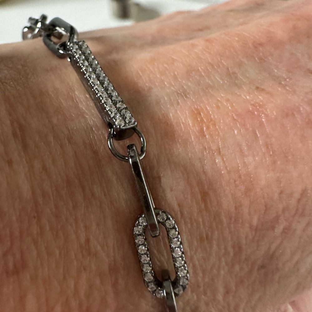 Sterling silver CZ bracelet